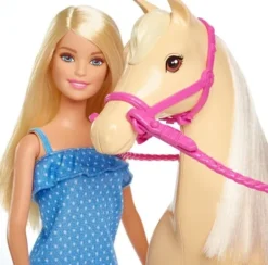 Barbie Dukke Med Hest Og Tilbehør