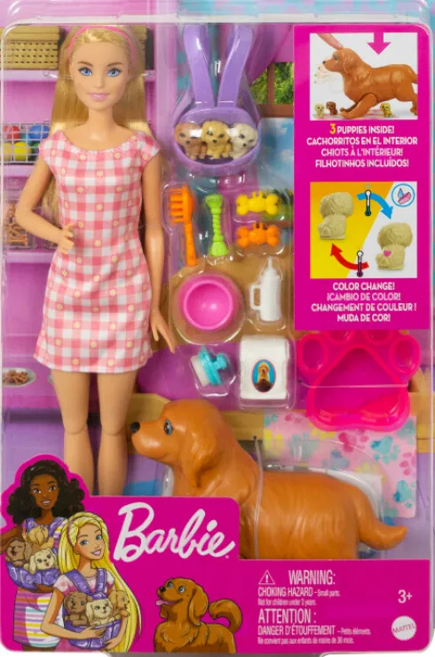Barbie Dukke - Nyfødte Hvalpe Legesæt