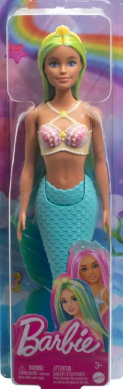 Barbie - Havfrue Dukke - Blå Og Grøn