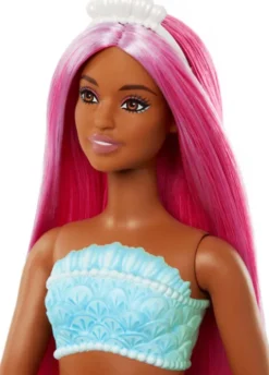Barbie - Havfrue Dukke - Coral Og Lyserød