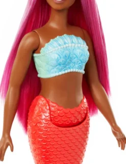 Barbie - Havfrue Dukke - Coral Og Lyserød