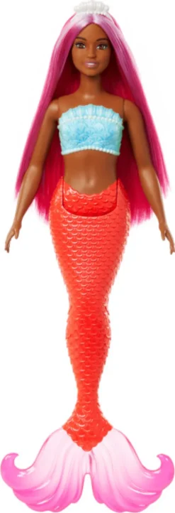 Barbie - Havfrue Dukke - Coral Og Lyserød