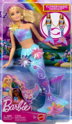 Barbie - Havfrue Dukke - Flower Magic