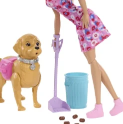 Barbie Jjb46 - Walk & Potty Pup Malibu Dukke - Family & Friends