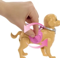 Barbie Jjb46 - Walk & Potty Pup Malibu Dukke - Family & Friends