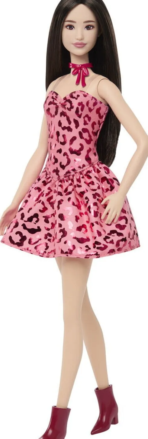 Barbie Jjn59 - Fashionistas Dukke - Lyserød Leopard Brunette