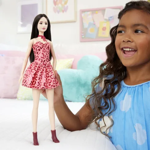 Barbie Jjn59 - Fashionistas Dukke - Lyserød Leopard Brunette