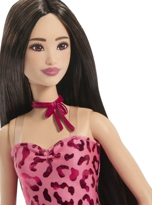 Barbie Jjn59 - Fashionistas Dukke - Lyserød Leopard Brunette
