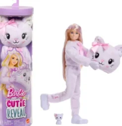 Barbie Jjp64 - Cutie Reveal Kitten Dukke - Sweet Bows - Mattel