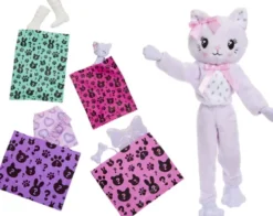 Barbie Jjp64 - Cutie Reveal Kitten Dukke - Sweet Bows - Mattel