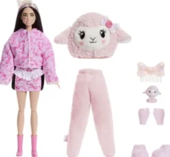 Barbie Jjp66 - Cutie Reveal Lamb Dukke - Sweet Bows - Mattel