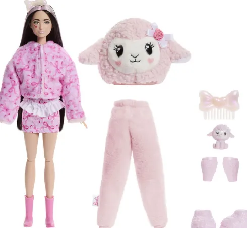 Barbie Jjp66 - Cutie Reveal Lamb Dukke - Sweet Bows - Mattel