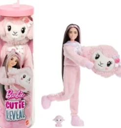 Barbie Jjp66 - Cutie Reveal Lamb Dukke - Sweet Bows - Mattel