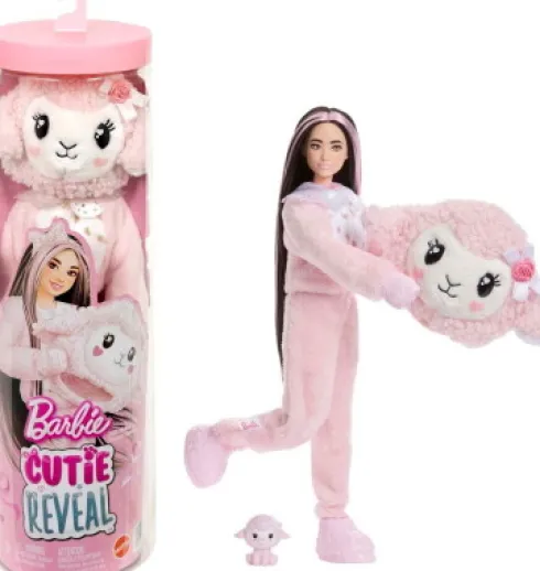 Barbie Jjp66 - Cutie Reveal Lamb Dukke - Sweet Bows - Mattel