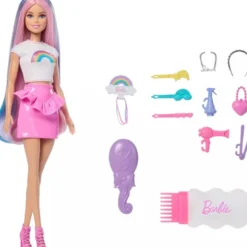 Barbie Jjp07 - Regnbueglimmer Hår Dukke Legesæt - Mattel