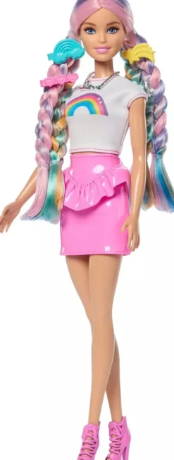 Barbie Jjp07 - Regnbueglimmer Hår Dukke Legesæt - Mattel