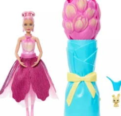 Barbie Jmf57 - Petal Pop - Flower Reveal Dukke - Lyserød Tulipan
