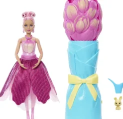 Barbie Jmf57 - Petal Pop - Flower Reveal Dukke - Lyserød Tulipan