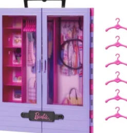 Barbie Klædeskab Med Bøjler - Fashionistas