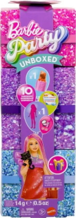 Barbie - Party Unboxed - Dukke - 10 Overraskelser - Mattel Jfy68