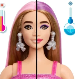 Barbie - Party Unboxed - Lyserød Curvy Dukke - 10 Overraskelser