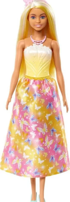 Barbie - Royal Prinsesse Dukke - Gul - Mattel Hrr09