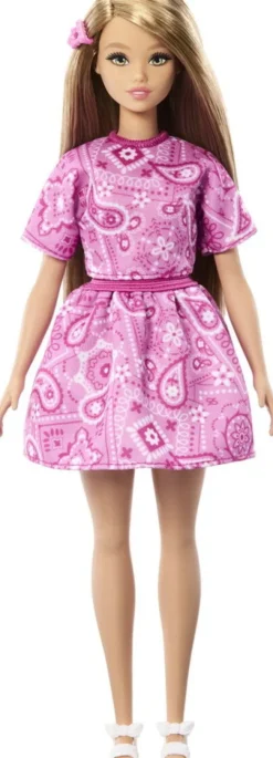 Barbie - Style Dukke - Pink Paisley Mønster - Mattel Jjn62