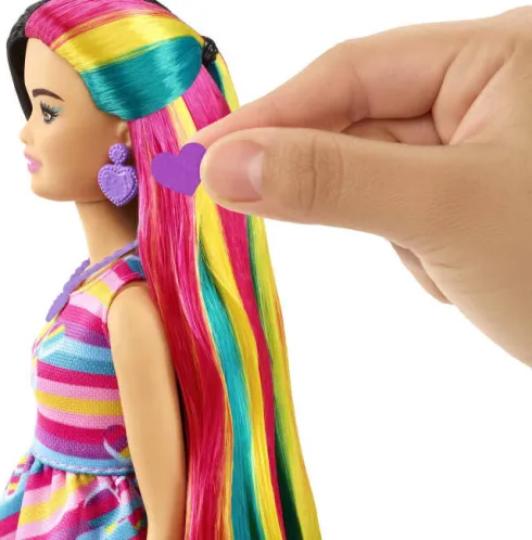 Barbie - Totally Hair - Dukke Med Hjertetema