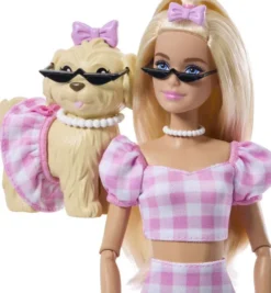 Barbie - Twinning Looks - Dukke Og Hund - Sløjfer