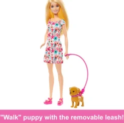 Barbie - Walk And Wheel Kæledyr Dukke Legesæt