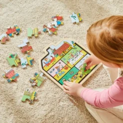 Barbo Toys - Puslespil I Træ - Pippi Langstrømpe - Hus