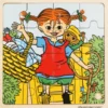 Barbo Toys - Puslespil I Træ - Pippi Langstrømpe - Pippi Og Hr. Nilsson