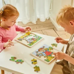 Barbo Toys - Puslespil I Træ - Pippi Langstrømpe - Pippi Og Hr. Nilsson