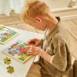 Barbo Toys - Puslespil I Træ - Pippi Langstrømpe - Pippi Og Hr. Nilsson