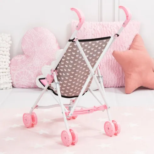 Bayer - Dukke Klapvogn - Sort Og Pink
