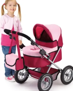 Bayer - Dukkevogn - Trendy Dukke Barnevogn - Rød Pink