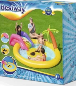 Bestway - Badebassin Med Rutsjebane - 237X201 CM