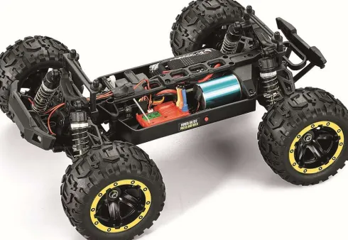 Blackzon - Rc Monster Truck Bil - Slyder Mt Turbo 1/16 4Wd 2S - Gul