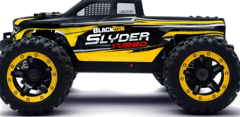 Blackzon - Rc Monster Truck Bil - Slyder Mt Turbo 1/16 4Wd 2S - Gul