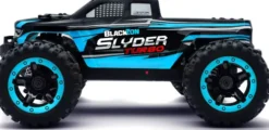 Blackzon - Rc Monster Truck Bil - Slyder Mt Turbo 1/16 4Wd 2S - Blå