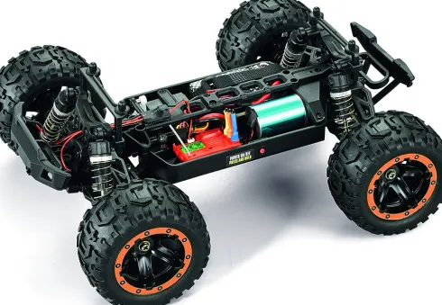 Blackzon - Rc Monster Truck Bil - Slyder Mt Turbo 1/16 4Wd 2S - Orange