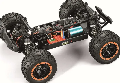 Blackzon - Rc Monster Truck Bil - Slyder Mt Turbo 1/16 4Wd 2S - Orange