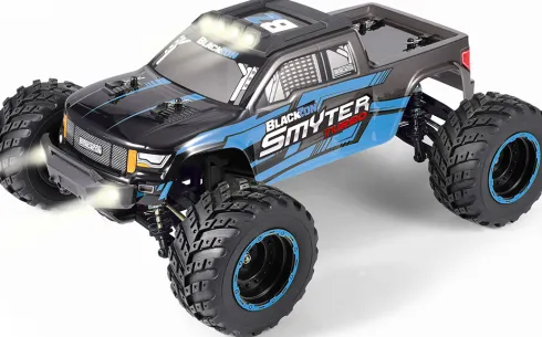 Blackzon - Rc Monster Truck Bil - Smyter Mt Turbo 1/12 4Wd 3S - Blå
