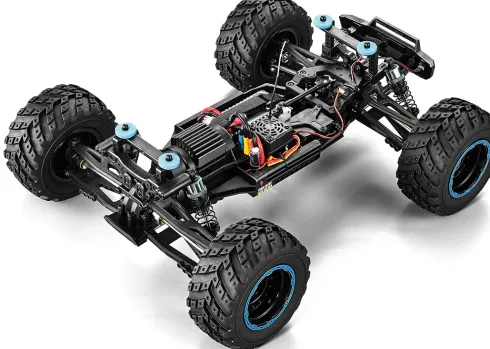 Blackzon - Rc Monster Truck Bil - Smyter Mt Turbo 1/12 4Wd 3S - Blå