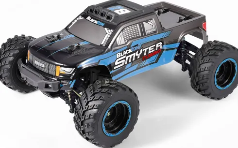 Blackzon - Rc Monster Truck Bil - Smyter Mt Turbo 1/12 4Wd 3S - Blå