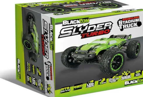 Blackzon - Slyder Turbo Stadium Truck Brushless - Fjernstyret - 1:16 - Grøn