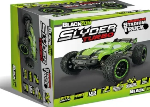 Blackzon - Slyder Turbo Stadium Truck Brushless - Fjernstyret - 1:16 - Grøn