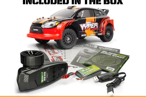 Blackzon - Vyper Rx Turbo 4Wd 2S R/C Car - Rød Orange - 1:16 - 540283