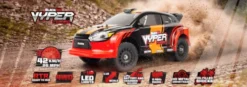 Blackzon - Vyper Rx Turbo 4Wd 2S R/C Car - Rød Orange - 1:16 - 540283