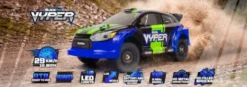 Blackzon - Vyper Rx 4Wd R/C Car - Samlet - Blå Grøn - 1:16 - 540282